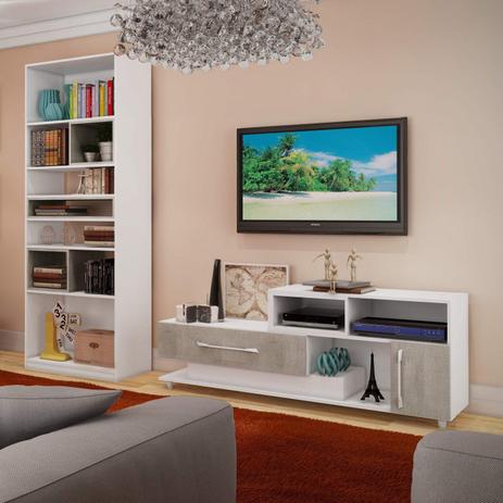 Sala de Estar Completa com Rack para TV até 45 Polegadas e Estante Móveis Percasa Branco/Narita é boa?