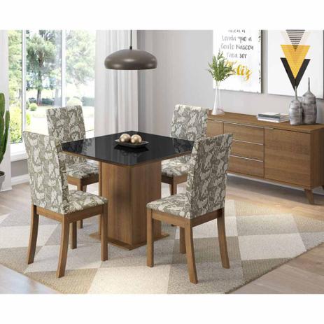 Sala de Jantar Édina Mesa com 4 Cadeiras e Buffet - Rustic/Floral - Madesa é boa?
