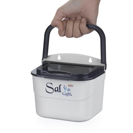 Saleiro De Parede Com Tampa E Alça 1 Kg Plastico - Nitron Menor preço em Saleiro De Parede Com Tampa E Alça 1 Kg Plastico - Nitron