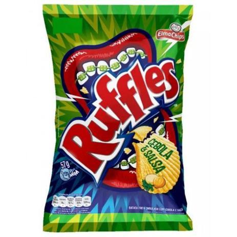 Salgadinho Batata Ruffles 57g Elma Chips Sabores Fardo com 10 Unidades Menor preço em Salgadinho Batata Ruffles 57g Elma Chips Sabores Fardo com 10 Unidades