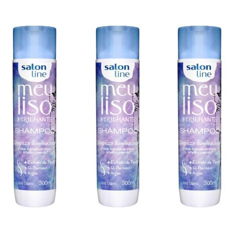 Salon Line Meu Liso Brilhante Shampoo 300ml (Kit C/03) Menor preço em Salon Line Meu Liso Brilhante Shampoo 300ml (Kit C/03)