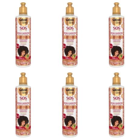 Salon Line Rícino / Queratina Ativador De Cachos 300ml (Kit C/06) Menor preço em Salon Line Rícino / Queratina Ativador De Cachos 300ml (Kit C/06)