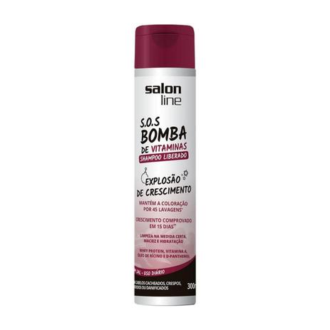 Salon line shampoo 300ml sos bomba vitaminas liberado Menor preço em Salon line shampoo 300ml sos bomba vitaminas liberado