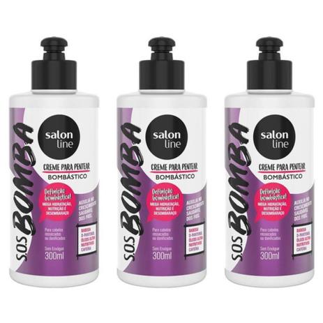 Salon Line Sos Bomba Creme P/ Pentear Bombástico 300ml (Kit C/03) é boa?