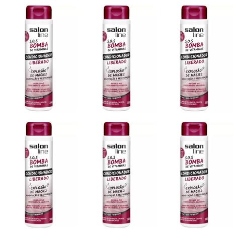 Salon Line Sos Bomba Liberado Condicionador 300ml (Kit C/06) Menor preço em Salon Line Sos Bomba Liberado Condicionador 300ml (Kit C/06)