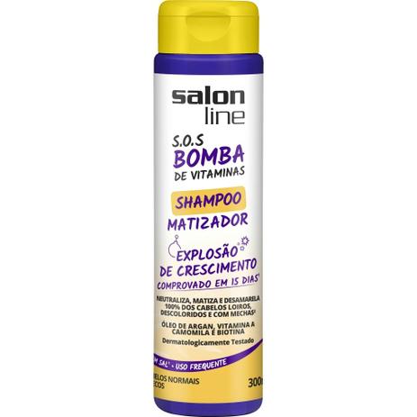Salon line sos bomba shampoo matizador cabelos normais a secos 300ml Menor preço em Salon line sos bomba shampoo matizador cabelos normais a secos 300ml