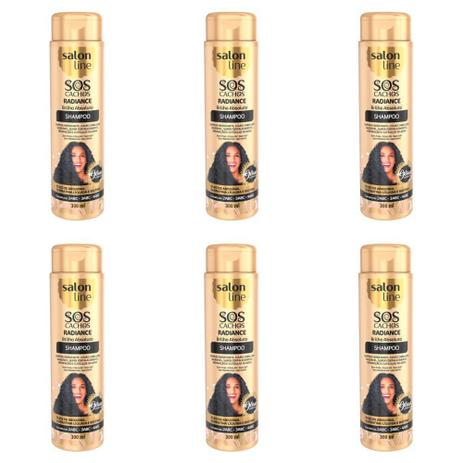 Salon Line Sos Cachos Shampoo Radiance Brilho Absoluto 300ml (Kit C/06) Menor preço em Salon Line Sos Cachos Shampoo Radiance Brilho Absoluto 300ml (Kit C/06)