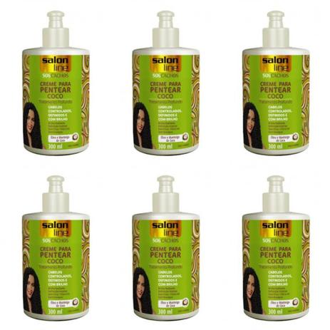 Salon Line Sos Coco Creme P/ Pentear 300ml (Kit C/06) Menor preço em Salon Line Sos Coco Creme P/ Pentear 300ml (Kit C/06)