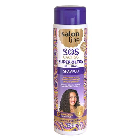 Salon line sos super oleos nutritivo shampoo 300ml Menor preço em Salon line sos super oleos nutritivo shampoo 300ml