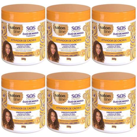 Salon Line Sos Umidificador Ativador De Cachos 500g Kit C 06 Ativador De Cachos Magazine Luiza