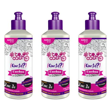 Menor preço em Salon Line Tôdecacho Cacho Sonhos Creme P/ Pentear 300ml (Kit C/03)