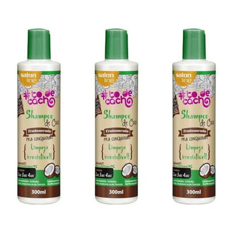 Salon Line Tôdecacho Coco Shampoo 300ml (Kit C/03) Menor preço em Salon Line Tôdecacho Coco Shampoo 300ml (Kit C/03)