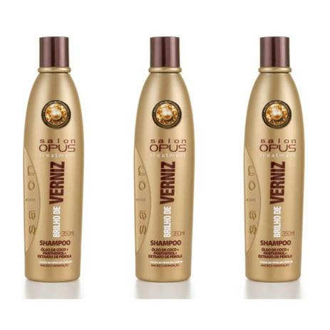 Salon Opus Brilho De Verniz Shampoo 350ml (Kit C/03) - Salon line Menor preço em Salon Opus Brilho De Verniz Shampoo 350ml (Kit C/03) - Salon line