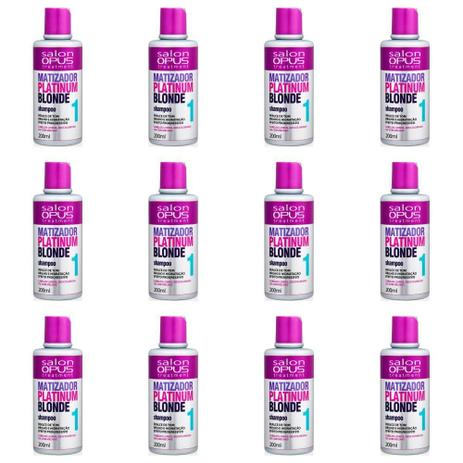 Salon Opus Matizador Platinum Blond Shampoo 200ml (Kit C/12) - Salon line Menor preço em Salon Opus Matizador Platinum Blond Shampoo 200ml (Kit C/12) - Salon line