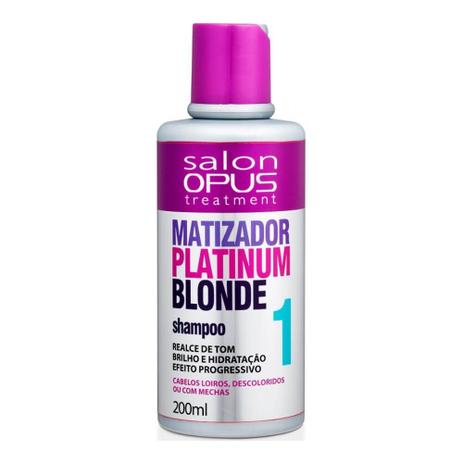 Salon Opus Matizador Platinum Blond Shampoo 200ml - Salon line Menor preço em Salon Opus Matizador Platinum Blond Shampoo 200ml - Salon line