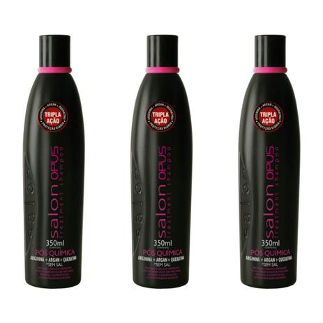 Salon Opus Pós Química Shampoo 350ml (Kit C/03) - Salon line Menor preço em Salon Opus Pós Química Shampoo 350ml (Kit C/03) - Salon line