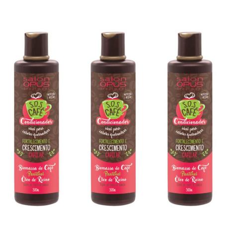 Salon Opus S O S Café Condicionador 300ml (Kit C/03) - Salon line Menor preço em Salon Opus S O S Café Condicionador 300ml (Kit C/03) - Salon line