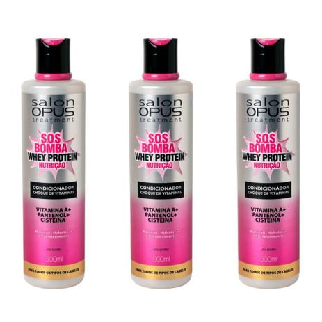 Salon Opus Sos Bomba Condicionador 300ml (Kit C/03) - Salon line Menor preço em Salon Opus Sos Bomba Condicionador 300ml (Kit C/03) - Salon line