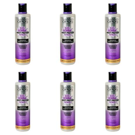 Salon Opus Sos Bomba Shampoo 300ml (Kit C/06) - Salon line Menor preço em Salon Opus Sos Bomba Shampoo 300ml (Kit C/06) - Salon line