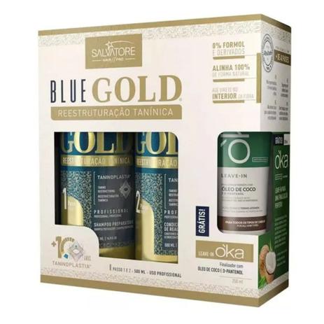 Salvatore Escova Progressiva Blue Gold (2x500ml)