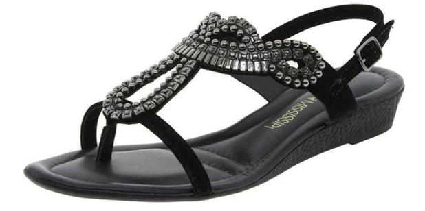 anabela sandalia baixa