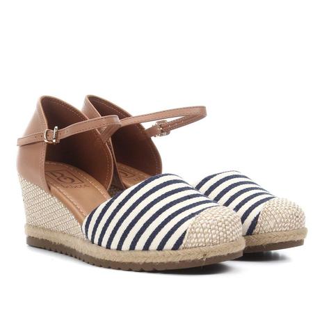 sandália anabela bebecê corda feminina