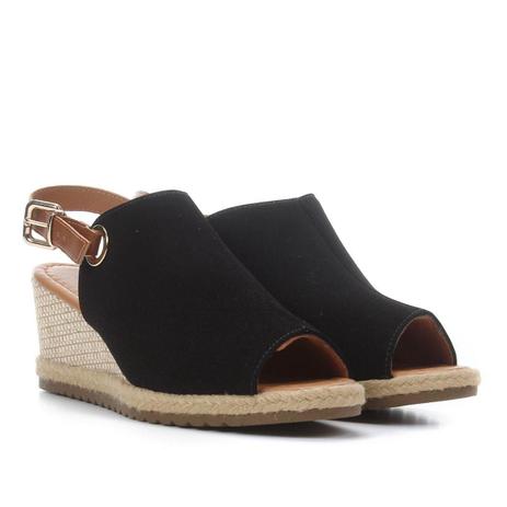 sandália anabela bebecê corda feminina