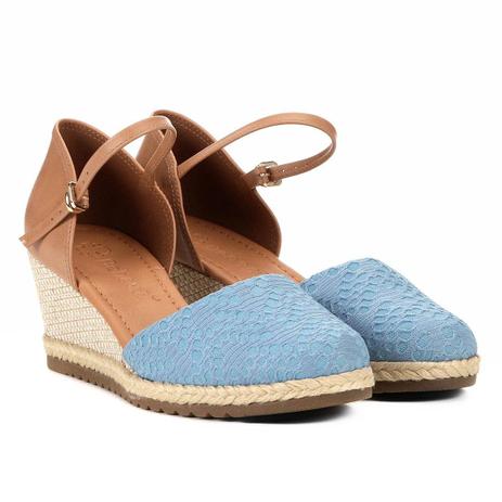 Sandália Anabela Bebecê Espadrille Fechada Guipir Feminina Menor preço em Sandália Anabela Bebecê Espadrille Fechada Guipir Feminina
