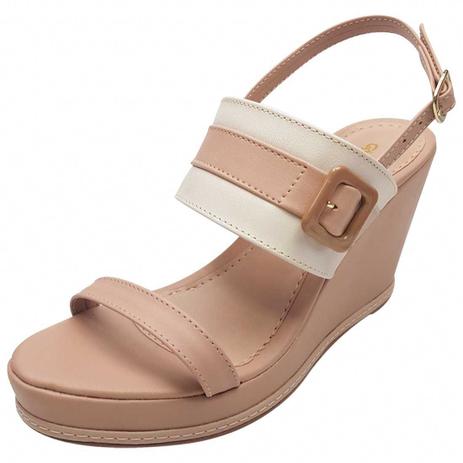 Sandália Anabela com Fivela - Bege e Nude - Glamour Pink - Outros Moda e  Acessórios - Magazine Luiza