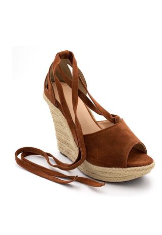 sandália anabela espadrille