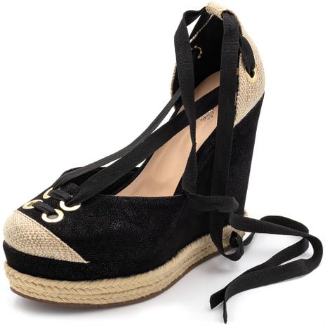 sandalia espadrille salto alto