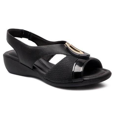 sandália anabela feminina piccadilly joanete confort