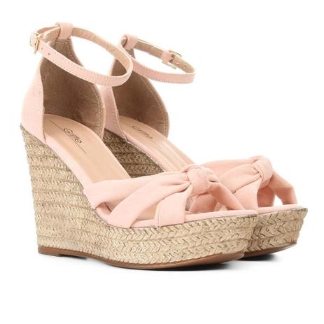 Sandália Anabela Griffe Nó Acabamento Em Corda Feminina - Sandália Feminina  - Magazine Luiza