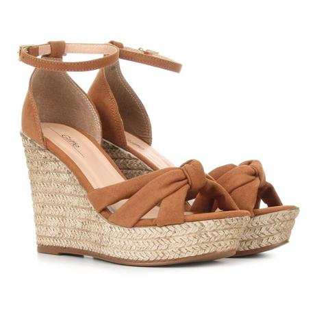 Sandália Anabela Griffe Nó Acabamento Em Corda Feminina - Sandália Feminina  - Magazine Luiza