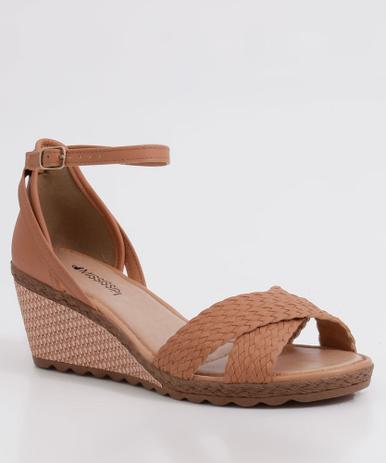 Sandália Anabela Mississipi Q0793A - Cor:Natural - Tamanho:38 - Sandália  Feminina - Magazine Luiza