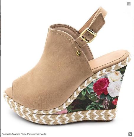 sandalias anabela plataforma