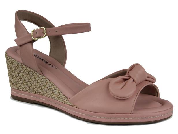 sandália anabela feminina piccadilly joanete confort