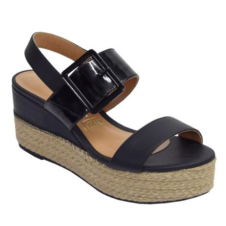 sandalia anabela vizzano preta