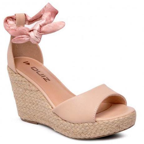 sandalia anabela nude