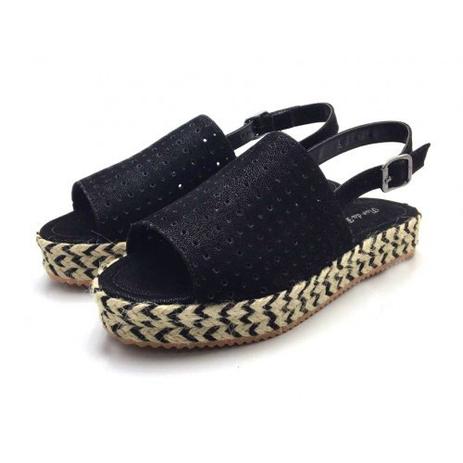 Sandalia anabela rasteira Clearance