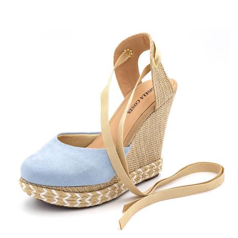 sandalias com salto anabela