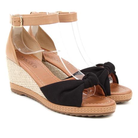 Sandália anabela studio ana paula nó feminina Clearance