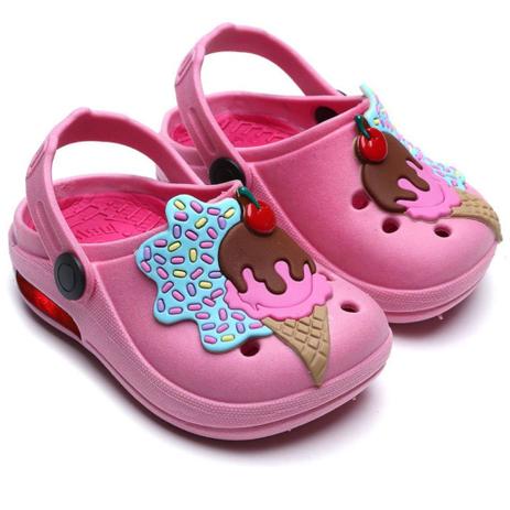 Sandália Babuche Luelua Com Led Infantil Feminino Sorvete - Babuche / Clog  Infantil - Magazine Luiza