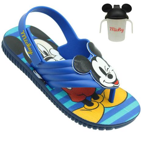 Sandália Baby Mickey E Minnie Masculina Com Copo Mamadeira - Grendene Kids - Sandália Masculina - Magazine Luiza
