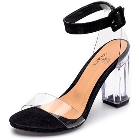 Sandalia Casual Feminina Vinil Transparente Salto Medio Com Fivela - Batta  Shoes - Sandália Feminina - Magazine Luiza