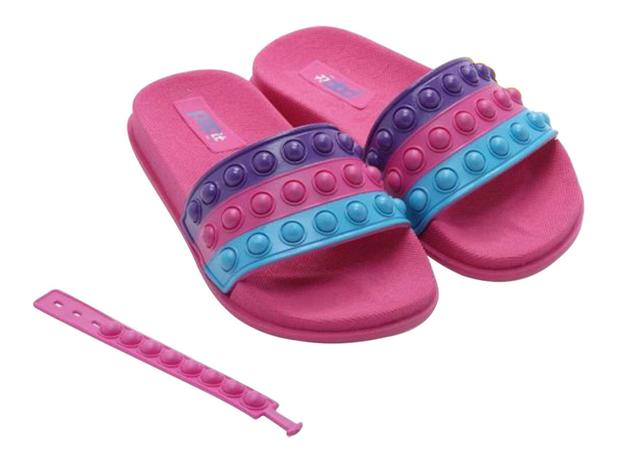 Sandália Chinelo Infantil Pop It Slide + Pulseira - CNT - Sandália Infantil  - Magazine Luiza