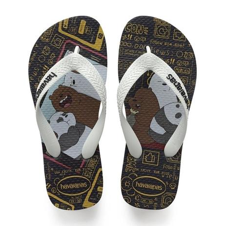 Sandalia chinelo kids cartoon - havaianas - preto Menor preço em Sandalia chinelo kids cartoon - havaianas - preto