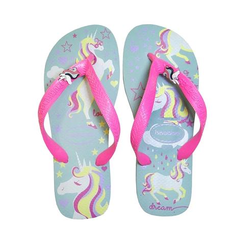 Sandalia chinelo kids fantasy unicornio -havaianas - ice blue/maravilha Menor preço em Sandalia chinelo kids fantasy unicornio -havaianas - ice blue/maravilha