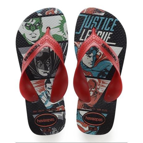 Sandalia chinelo kids max herois - havaianas - preto/vermelho Menor preço em Sandalia chinelo kids max herois - havaianas - preto/vermelho