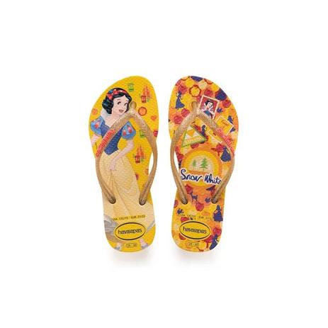 Sandalia chinelo kids slim princess - havaianas - amarelo banana Menor preço em Sandalia chinelo kids slim princess - havaianas - amarelo banana